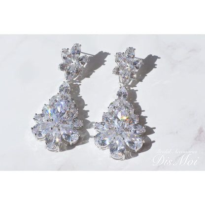 【ピアス・イヤリング】ジルコニアピアス/イヤリング≪ZP-48/ZE-48≫ 【結婚式 ピアス イヤリング】