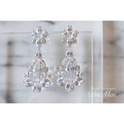 【ピアス・イヤリング】ジルコニアピアス/イヤリング≪ZP-48/ZE-48≫ 【結婚式 ピアス イヤリング】