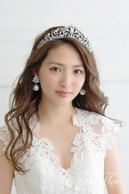 ジルコニアティアラ ~ブライダルティアラ~ ≪ZT-04≫【結婚式 ヘアアクセサリー】