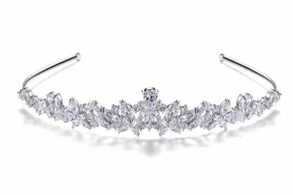 【ヘッドドレス】ジルコニアティアラ ~ブライダルティアラ~ ≪ZT-05≫【結婚式 ヘアアクセアリー】