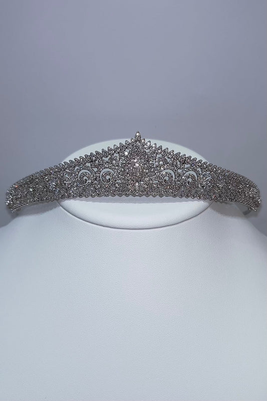 ジルコニアティアラ ~ブライダルティアラ~ ≪ZT-19≫【結婚式 ヘアアクセサリー】