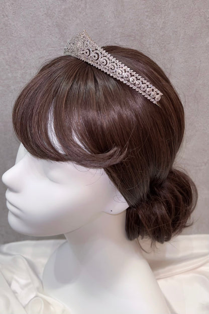 ジルコニアティアラ ~ブライダルティアラ~ ≪ZT-19≫【結婚式 ヘアアクセサリー】