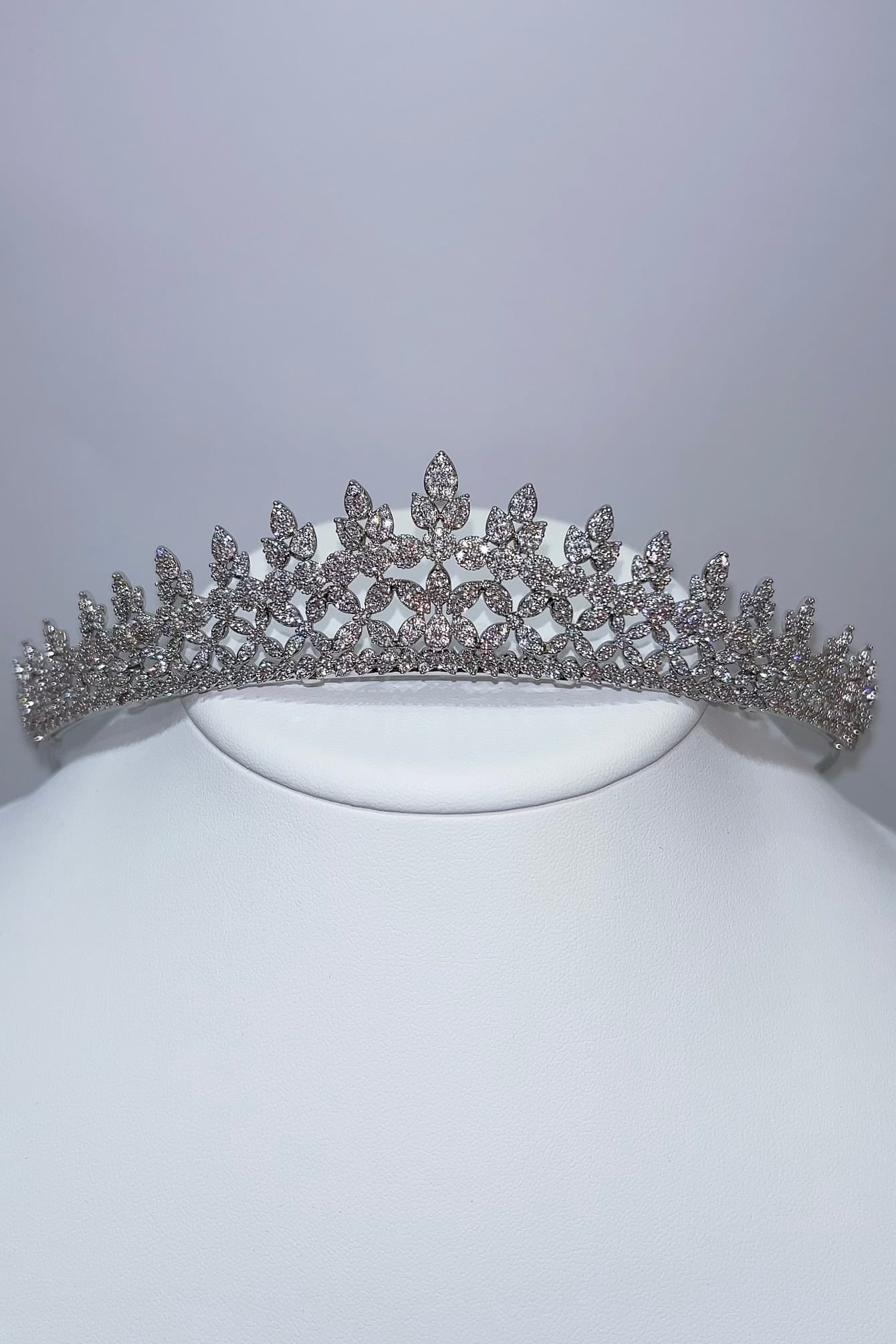 【ヘッドドレス】ジルコニアティアラ ~ブライダルティアラ~ ≪ZT-21≫【結婚式 ヘアアクセアリー】