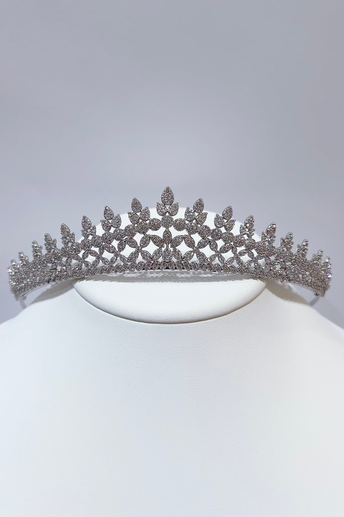 【ヘッドドレス】ジルコニアティアラ ~ブライダルティアラ~ ≪ZT-21≫【結婚式 ヘアアクセアリー】