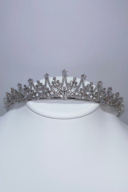 【ヘッドドレス】ジルコニアティアラ ~ブライダルティアラ~ ≪ZT-22≫【結婚式 ヘアアクセサリー】