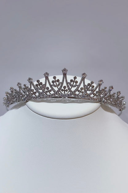 【ヘッドドレス】ジルコニアティアラ ~ブライダルティアラ~ ≪ZT-22≫【結婚式 ヘアアクセサリー】