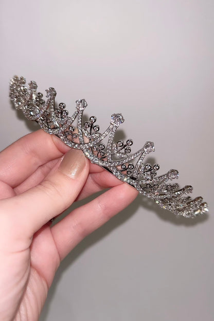 【ヘッドドレス】ジルコニアティアラ ~ブライダルティアラ~ ≪ZT-22≫【結婚式 ヘアアクセサリー】