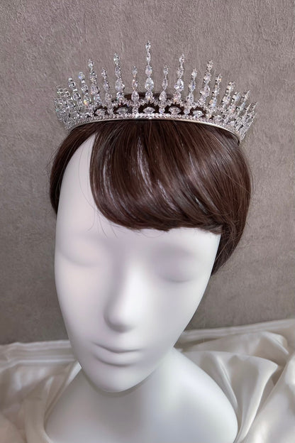 【ヘッドドレス】ジルコニアティアラ ~ブライダルティアラ~ ≪ZT-23≫【結婚式 ヘアアクセサリー】