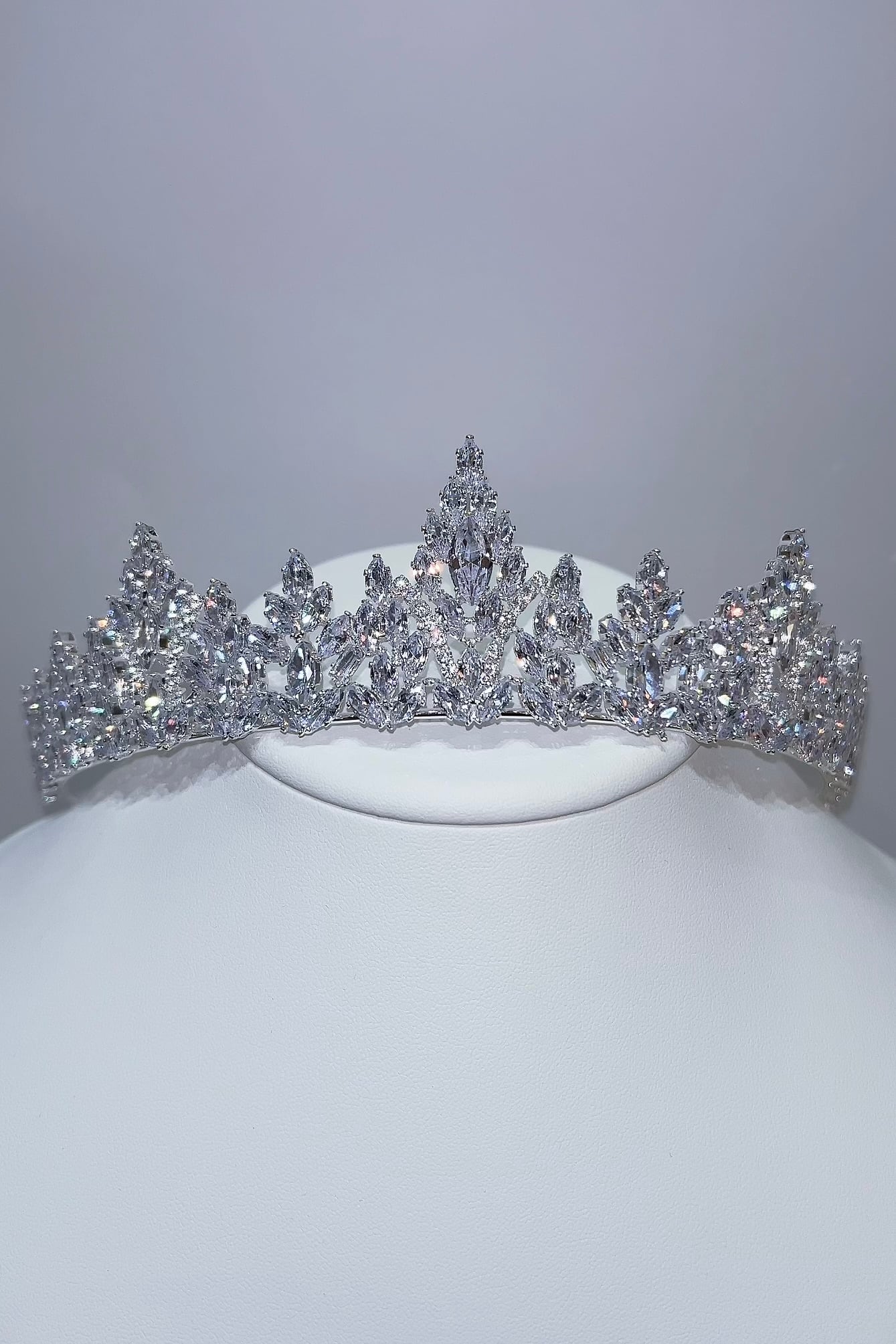 【ヘッドドレス】ジルコニアティアラ ~ブライダルティアラ~ ≪ZT-25≫【結婚式 ヘアアクセアリー】