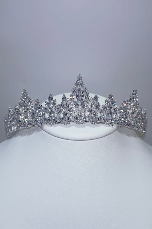 【ヘッドドレス】ジルコニアティアラ ~ブライダルティアラ~ ≪ZT-25≫【結婚式 ヘアアクセアリー】