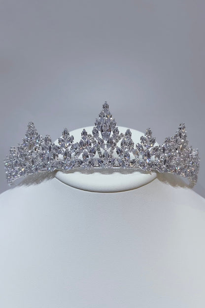 【ヘッドドレス】ジルコニアティアラ ~ブライダルティアラ~ ≪ZT-25≫【結婚式 ヘアアクセアリー】