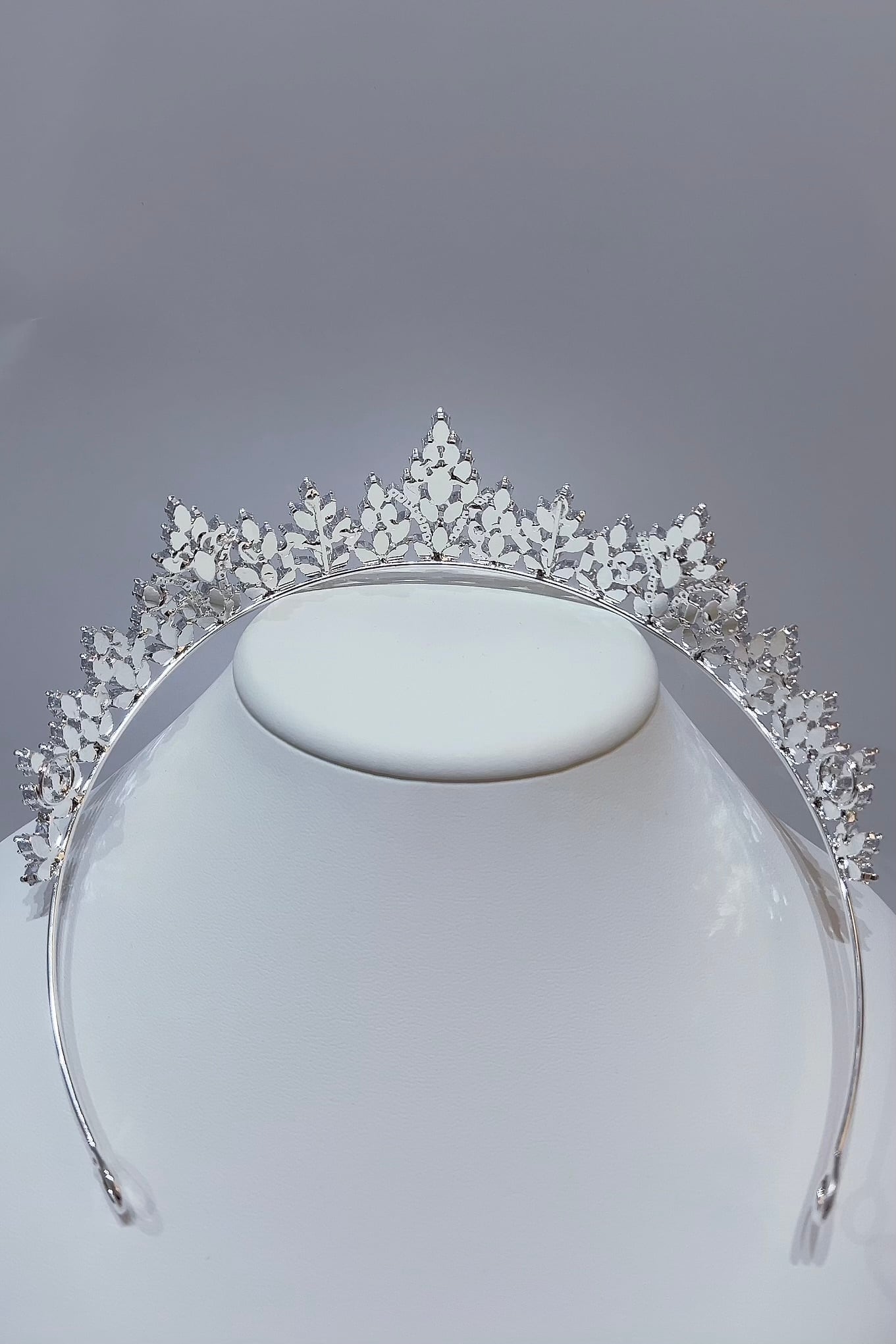 【ヘッドドレス】ジルコニアティアラ ~ブライダルティアラ~ ≪ZT-25≫【結婚式 ヘアアクセアリー】