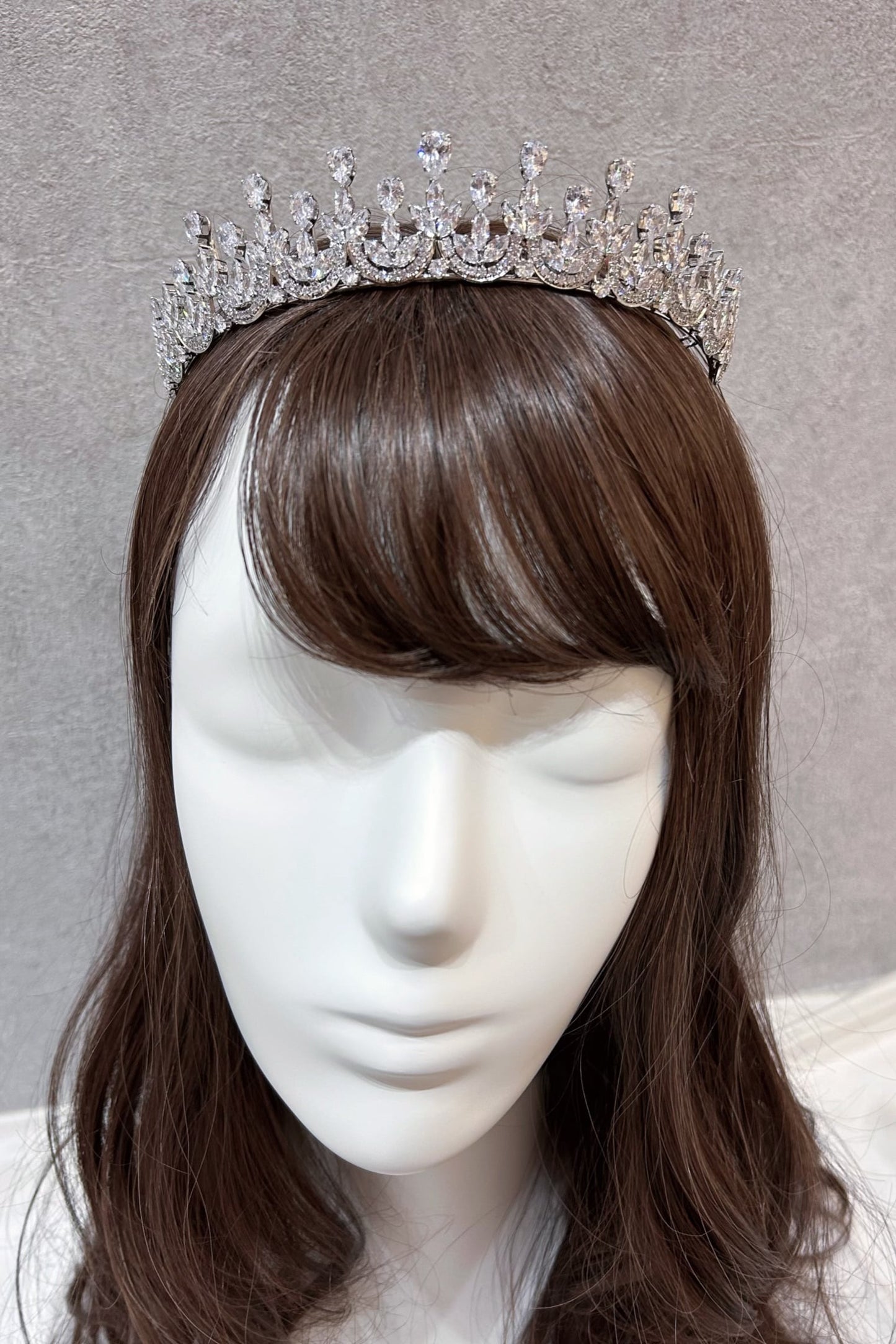 【ヘッドドレス】ジルコニアティアラ ~ブライダルティアラ~ ≪ZT-27≫【結婚式 ヘアアクセサリー】