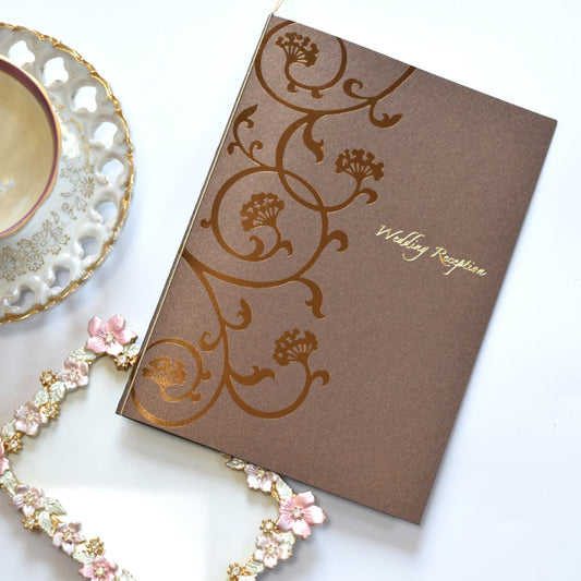 席順表 (印刷込み) アンフィニ ブラウン 結婚式 席順表【結婚式 ペーパー 席次表】