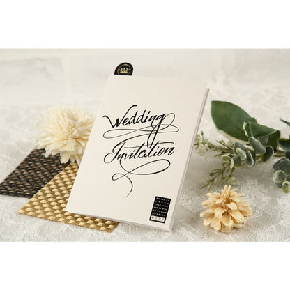 招待状セット アルジェンテ ブラック【結婚式 ペーパー 招待状】