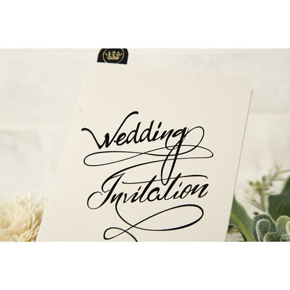 招待状セット アルジェンテ ブラック【結婚式 ペーパー 招待状】