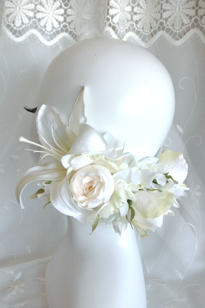 【造花】 オーダーメイド [キャスケードブーケセット] 【結婚式 フラワー 造花 ブーケ ブートニア オーダーメイド】