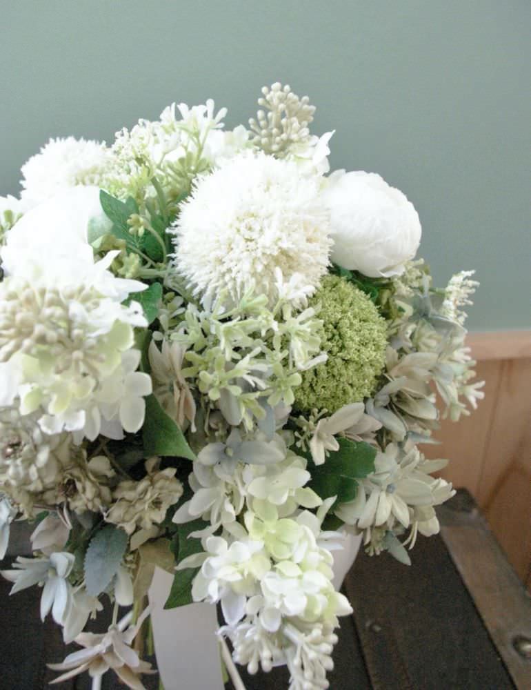 【造花】 オーダーメイド [クラッチブーケセット] 【結婚式 フラワー 造花 ブーケ ブートニア オーダーメイド】