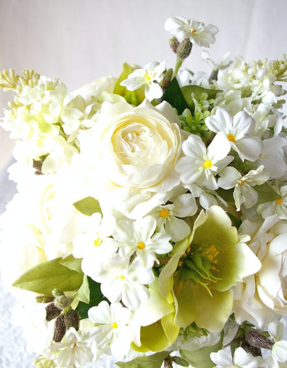 【造花】 オーダーメイド [クラッチブーケセット] 【結婚式 フラワー 造花 ブーケ ブートニア オーダーメイド】