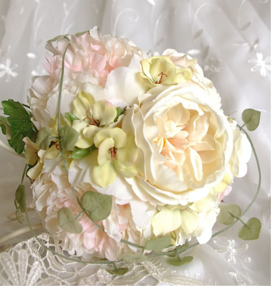 【造花】 オーダーメイド [クラッチブーケセット] 【結婚式 フラワー 造花 ブーケ ブートニア オーダーメイド】