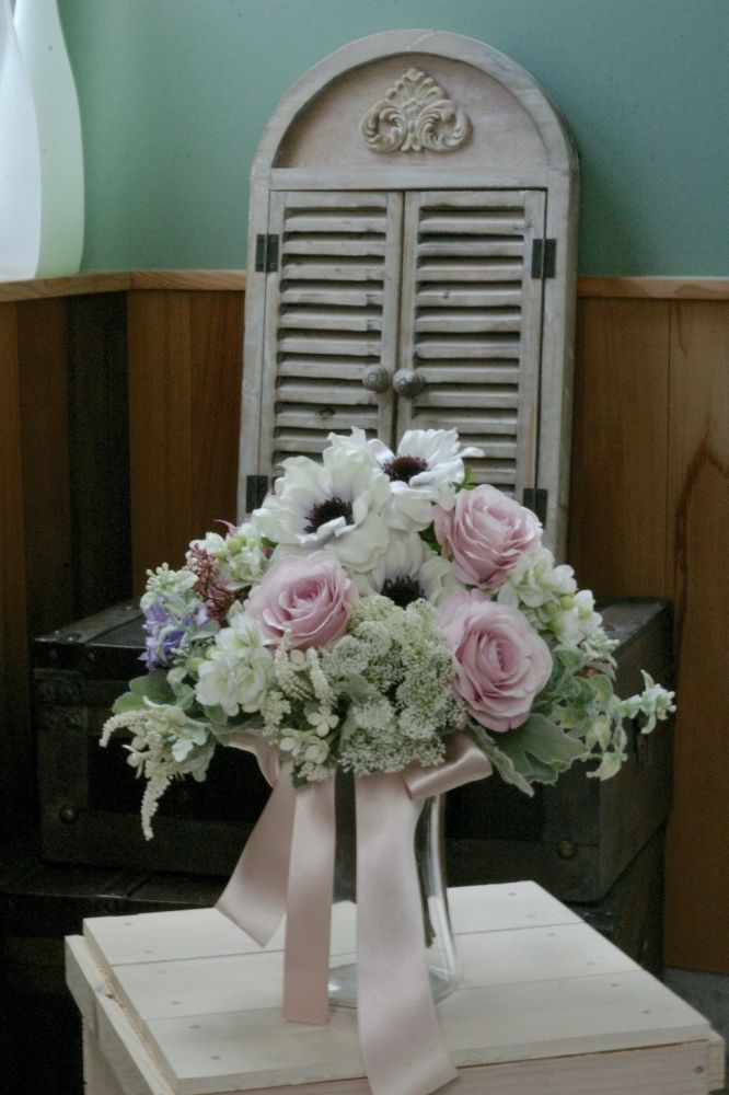 【造花】 オーダーメイド [クラッチブーケセット] 【結婚式 フラワー 造花 ブーケ ブートニア オーダーメイド】