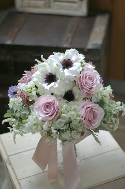 【造花】 オーダーメイド [クラッチブーケセット] 【結婚式 フラワー 造花 ブーケ ブートニア オーダーメイド】