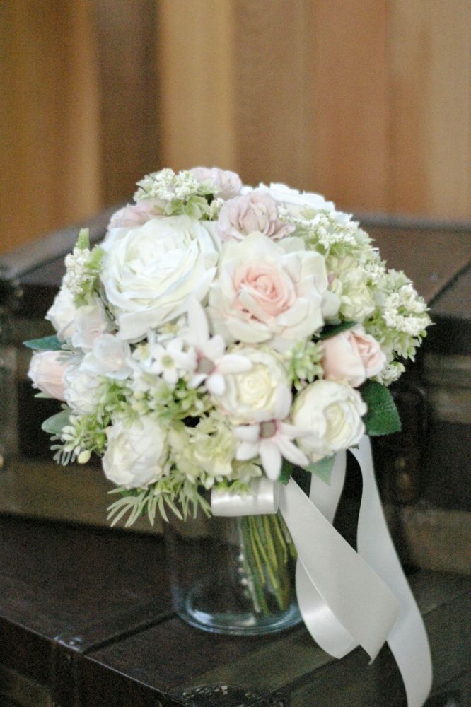 【造花】 オーダーメイド [クラッチブーケセット] 【結婚式 フラワー 造花 ブーケ ブートニア オーダーメイド】