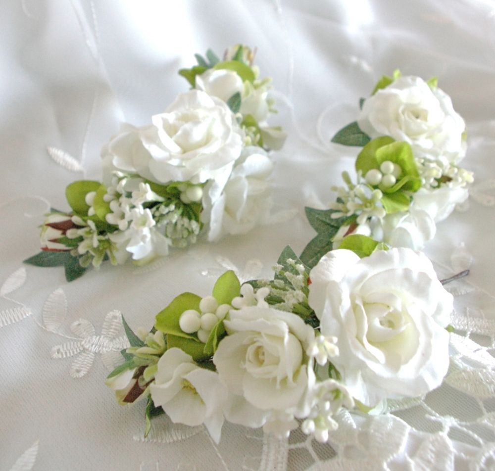 【造花】 オーダーメイド [ラウンドブーケセット] 【結婚式 フラワー 造花 ブーケ ブートニア オーダーメイド】