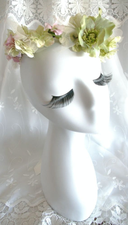 【造花】 オーダーメイド [ラウンドブーケ・花冠セット] 【結婚式 フラワー 造花 ブーケ ブートニア オーダーメイド】