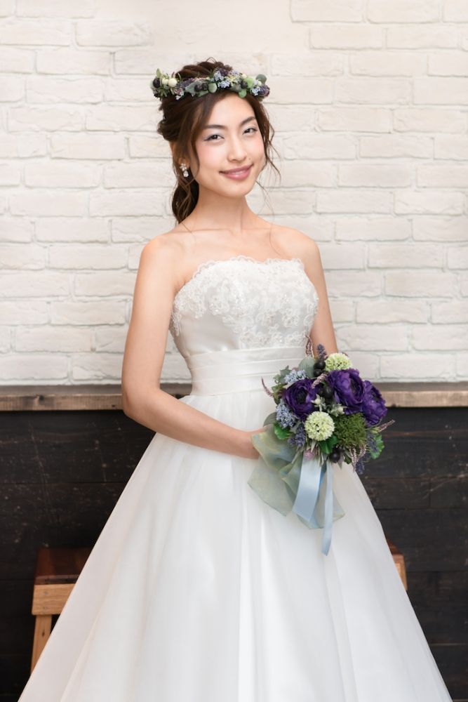 【造花】 オーダーメイド [ラウンドブーケ・花冠セット] 【結婚式 フラワー 造花 ブーケ ブートニア オーダーメイド】