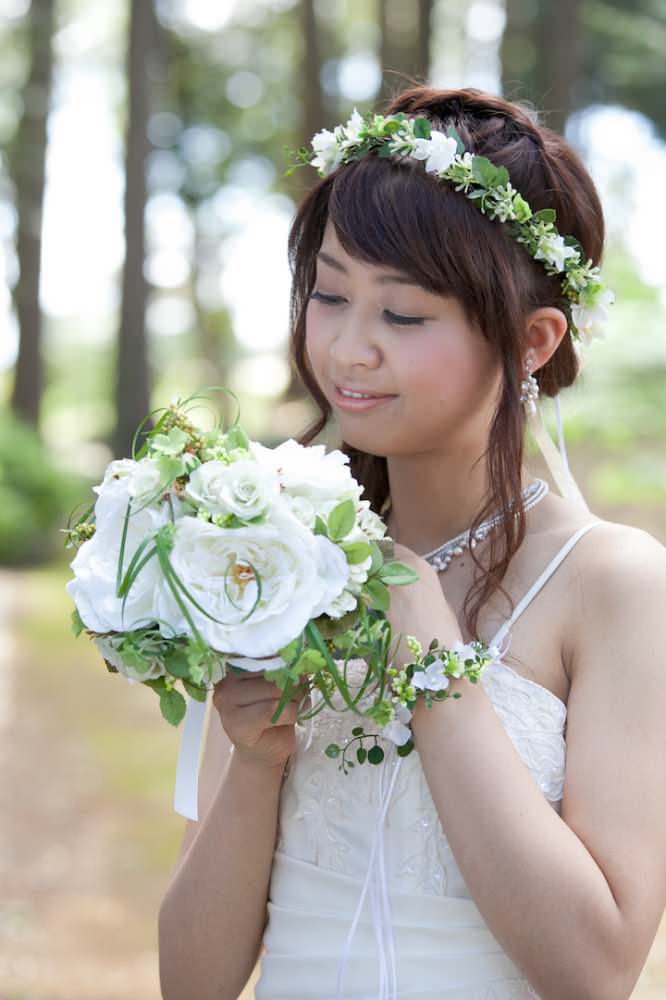 花冠⭐︎髪飾り⭐︎フラワーアレンジメント⭐︎結婚式⭐︎ウェディング オーダーメイド】アーティフィシャル[花冠]ブライダルアクセサリー