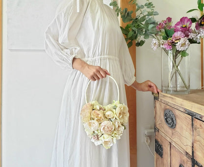 【造花】ハートバック型ブーケ 【結婚式 フラワー 造花 ブーケ ブートニア】