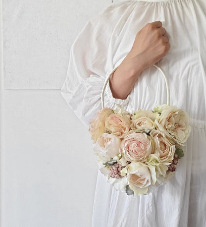 【造花】ハートバック型ブーケ 【結婚式 フラワー 造花 ブーケ ブートニア】