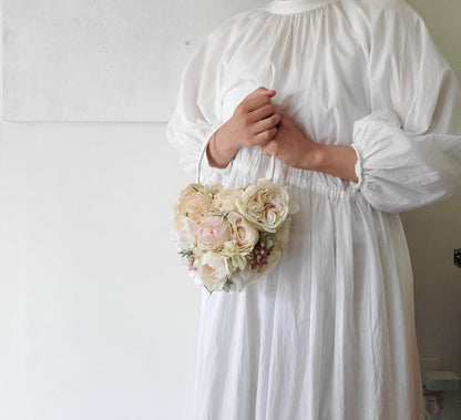 【造花】ハートバック型ブーケ 【結婚式 フラワー 造花 ブーケ ブートニア】