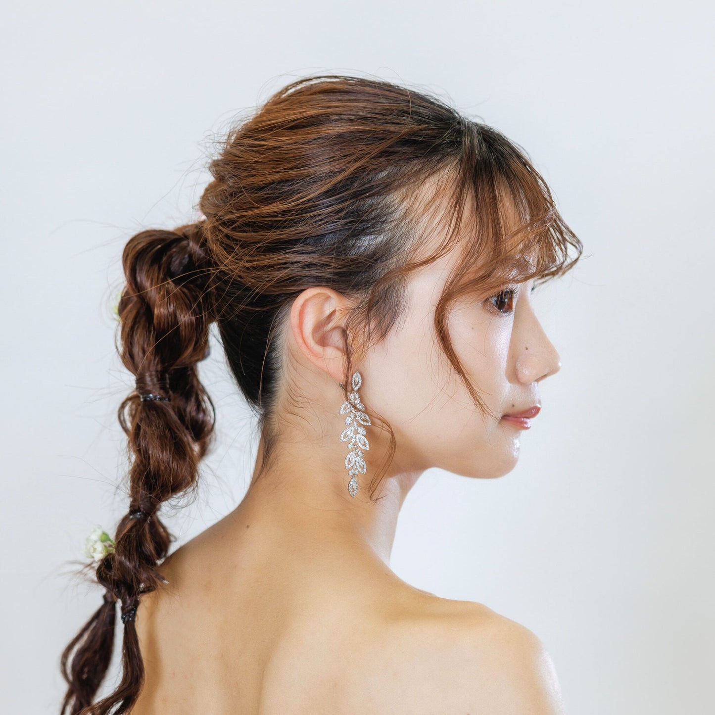 ブライダルピアス イヤリング｜ジルコニア｜シルバー(BC-E100)【結婚式　アクセサリー　ピアス　イヤリング】