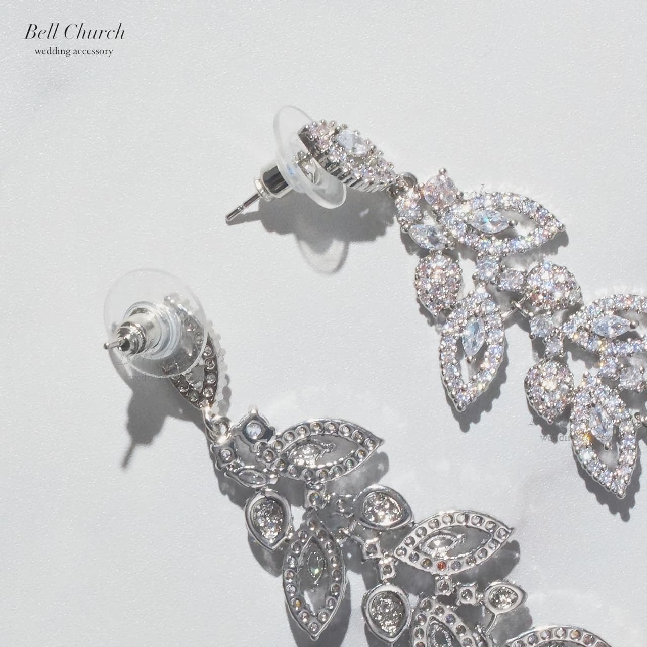 ブライダルピアス イヤリング｜ジルコニア｜シルバー(BC-E100)【結婚式　アクセサリー　ピアス　イヤリング】