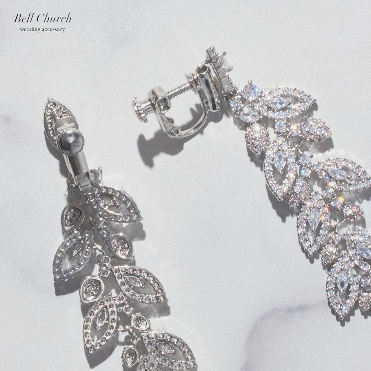 ブライダルピアス イヤリング｜ジルコニア｜シルバー(BC-E100)【結婚式　アクセサリー　ピアス　イヤリング】
