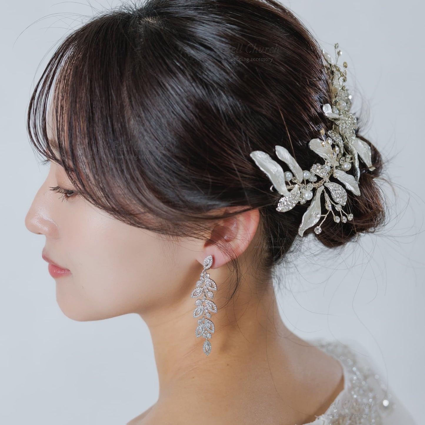 ブライダルピアス イヤリング｜ジルコニア｜シルバー(BC-E100)【結婚式　アクセサリー　ピアス　イヤリング】