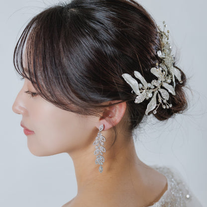 ブライダルピアス イヤリング｜ジルコニア｜シルバー(BC-E100)【結婚式　アクセサリー　ピアス　イヤリング】