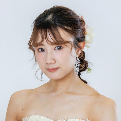 ブライダルピアス イヤリング｜ジルコニア｜シルバー(BC-E100)【結婚式　アクセサリー　ピアス　イヤリング】