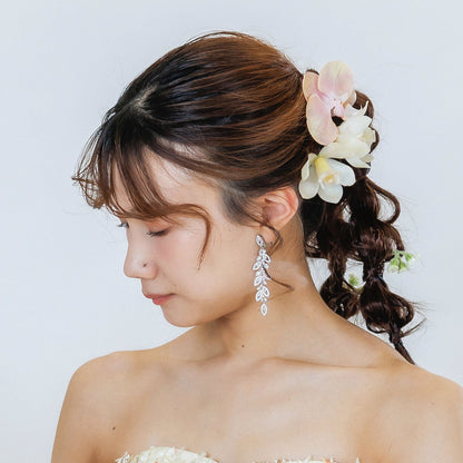 ブライダルピアス イヤリング｜ジルコニア｜シルバー(BC-E100)【結婚式　アクセサリー　ピアス　イヤリング】