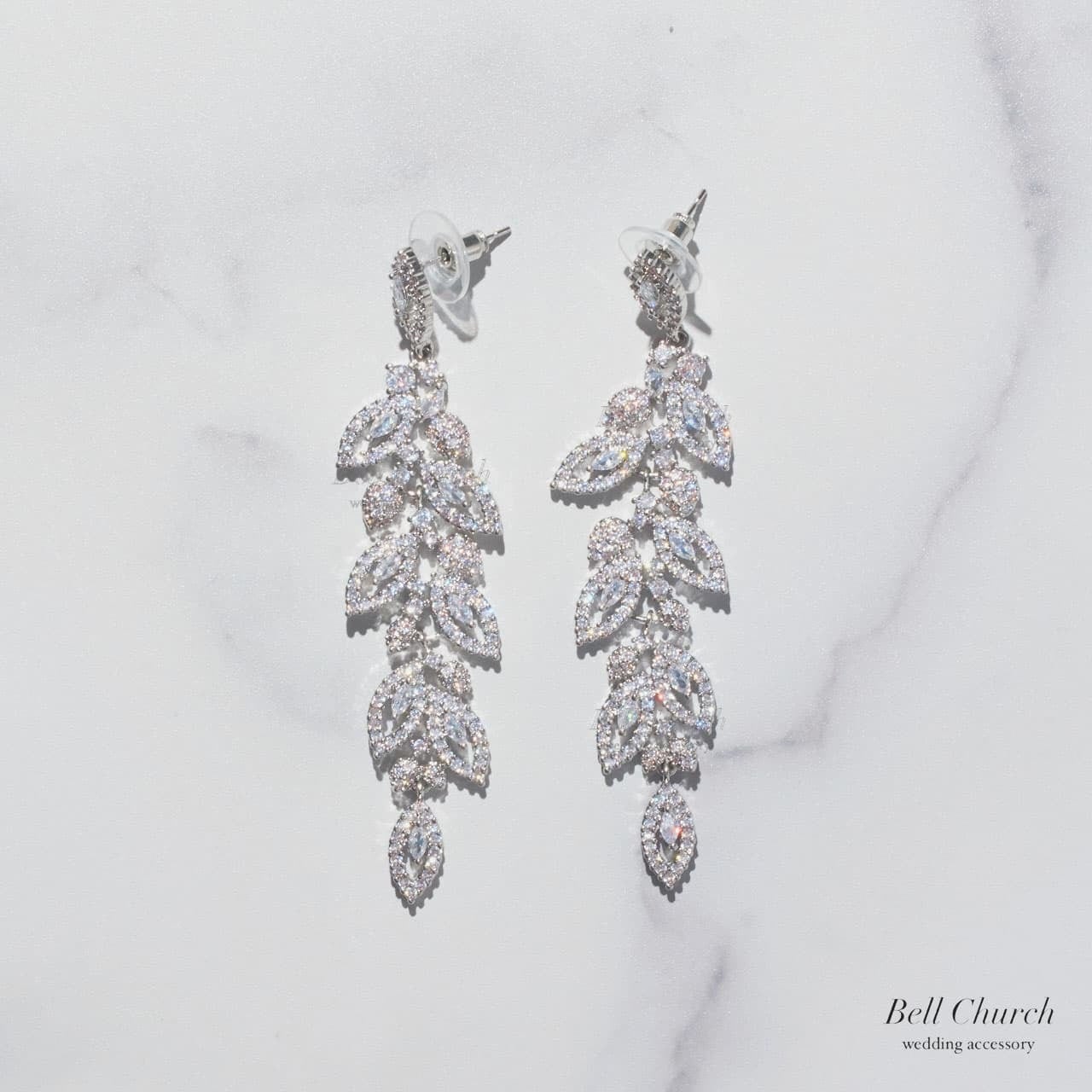 ブライダルピアス イヤリング｜ジルコニア｜シルバー(BC-E100)【結婚式　アクセサリー　ピアス　イヤリング】
