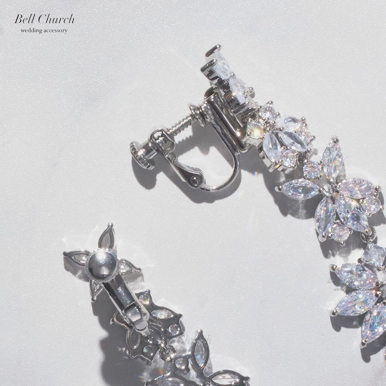 ブライダルピアス イヤリング｜ジルコニア｜シルバー(BC-E105)【結婚式　アクセサリー　ピアス　イヤリング】