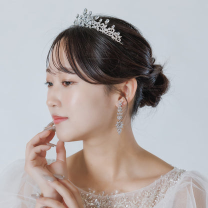 ブライダルピアス イヤリング｜ジルコニア｜シルバー(BC-E105)【結婚式　アクセサリー　ピアス　イヤリング】