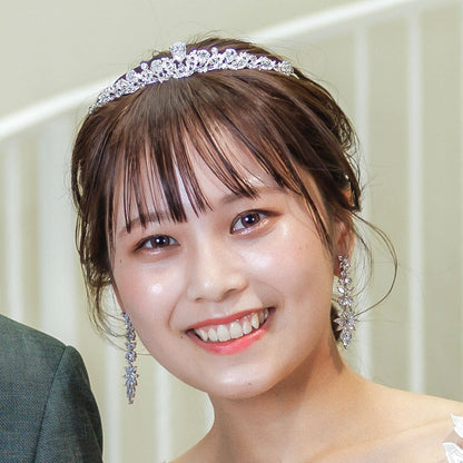 ブライダルピアス イヤリング｜ジルコニア｜シルバー(BC-E105)【結婚式　アクセサリー　ピアス　イヤリング】