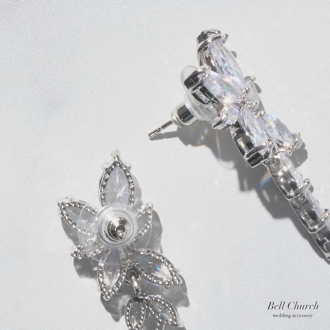 ウエディングピアス イヤリング｜ジルコニア｜シルバー(BC-E106)【結婚式　アクセサリー　ピアス　イヤリング】