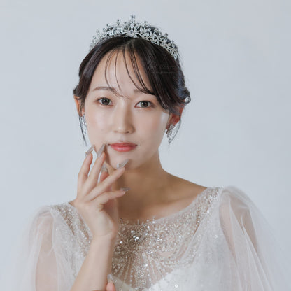 ウエディングピアス イヤリング｜ジルコニア｜シルバー(BC-E106)【結婚式　アクセサリー　ピアス　イヤリング】