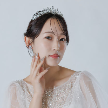 ウエディングピアス イヤリング｜ジルコニア｜シルバー(BC-E106)【結婚式　アクセサリー　ピアス　イヤリング】