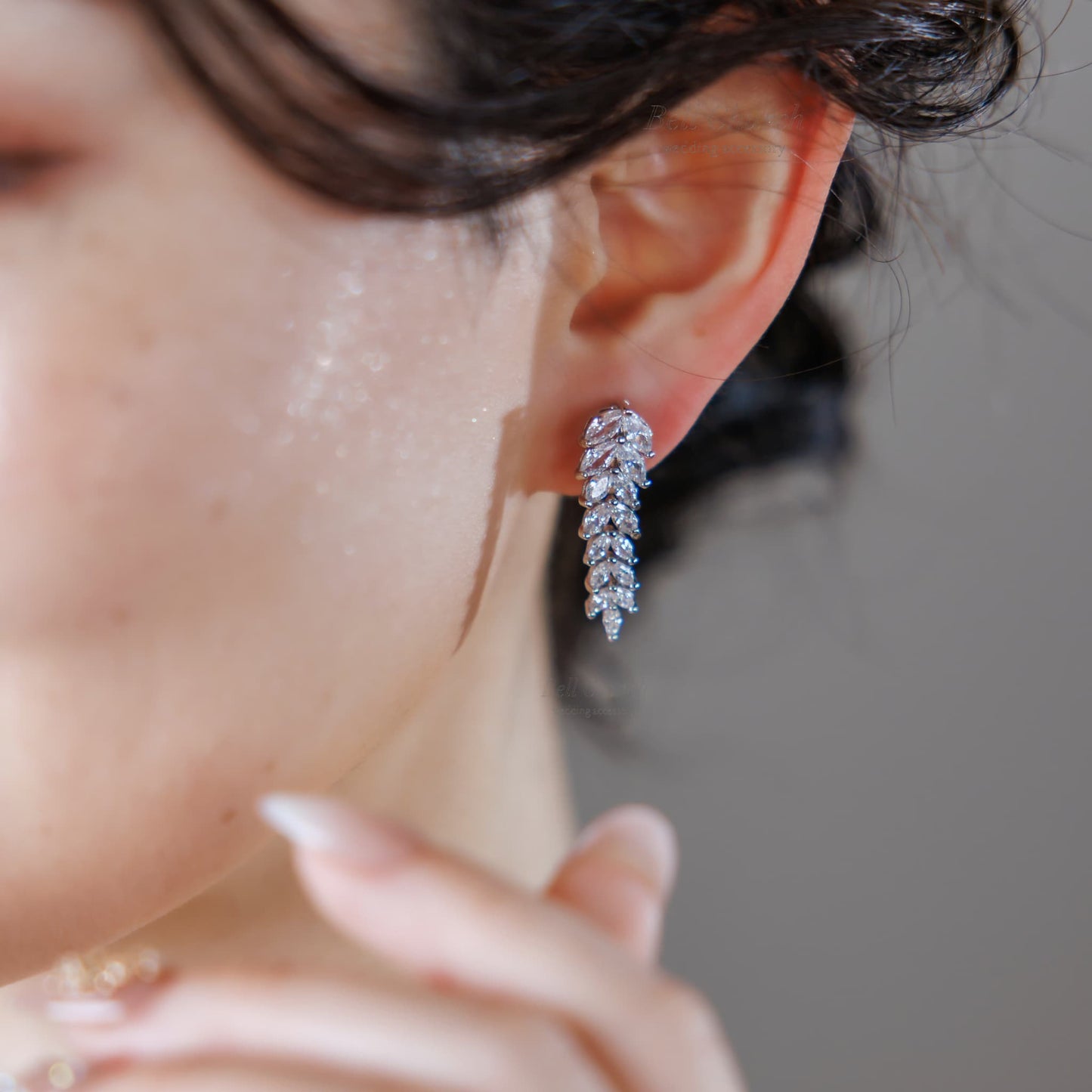 ウェディングピアス　イヤリング |キュービックジルコニア (BC-E10)【結婚式　アクセサリー　ピアス　イヤリング】