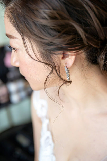 ウェディングピアス　イヤリング |キュービックジルコニア (BC-E10)【結婚式　アクセサリー　ピアス　イヤリング】